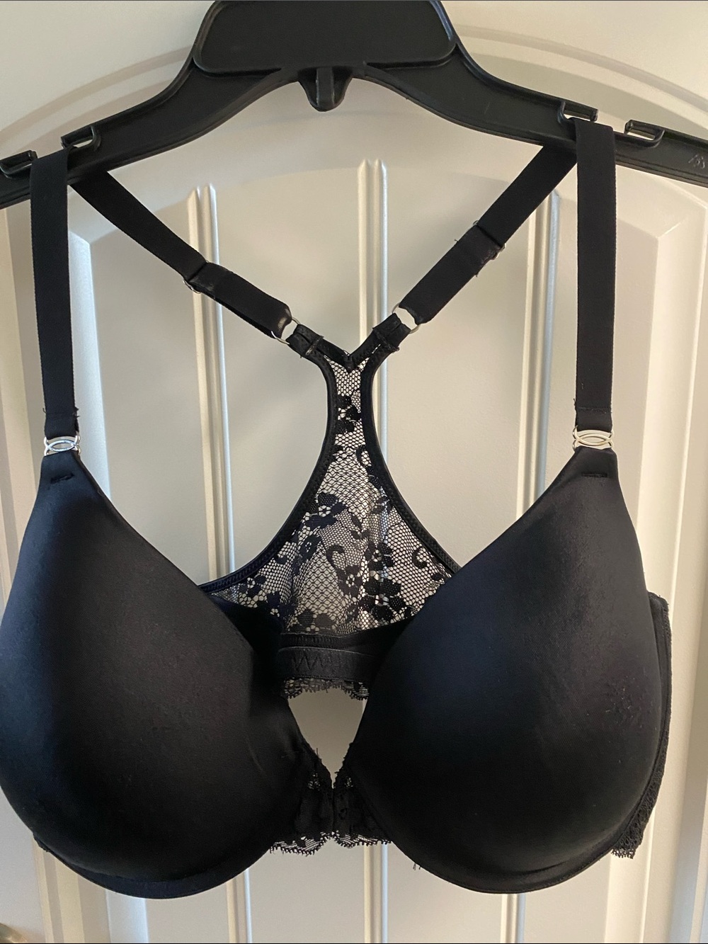 Women’s Black Lace Racerback T-Shirt Bra